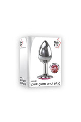 Adam & Eve - Pink Gem Butt Plug - Assorted Sizes Silver Small Sex Toy - Tophatter Daily Deals