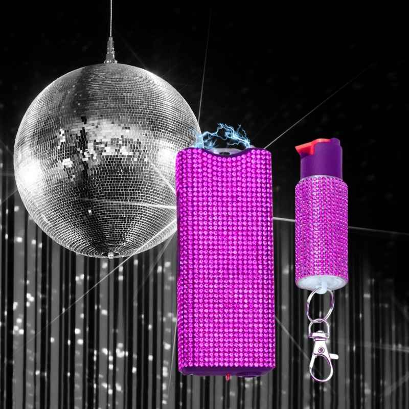 Rhinestone Mini Stun Gun and Pepper Spray Keychain Kit Package Deals - Tophatter Daily Deals