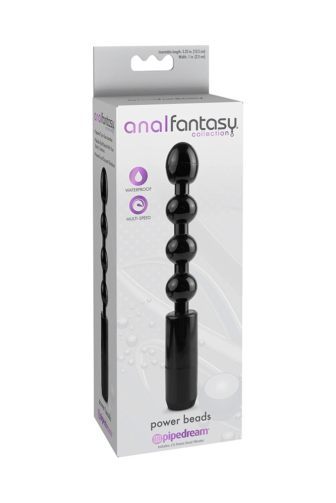 Pipedream - Anal Fantasy - Power Beads Vibrating Anal Beads - Black Sex Toy - Tophatter Daily Deals