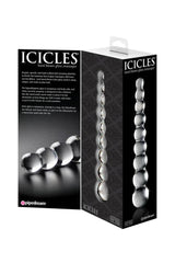 Pipedream - Icicles - No. 2 - Beaded Glass Dildo - Clear Sex Toy - Tophatter Daily Deals