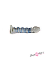 Pipedream - Icicles - No. 5 - Textured Curved Glass Dildo - Clear/Blue Sex Toy - Tophatter Daily Deals