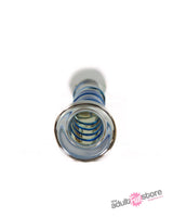 Pipedream - Icicles - No. 5 - Textured Curved Glass Dildo - Clear/Blue Sex Toy - Tophatter Daily Deals