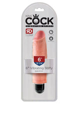 Pipedream - King Cock - Vibrating Realistic Stiffy Dildo - 6 inch - Beige Sex Toy - Tophatter Daily Deals