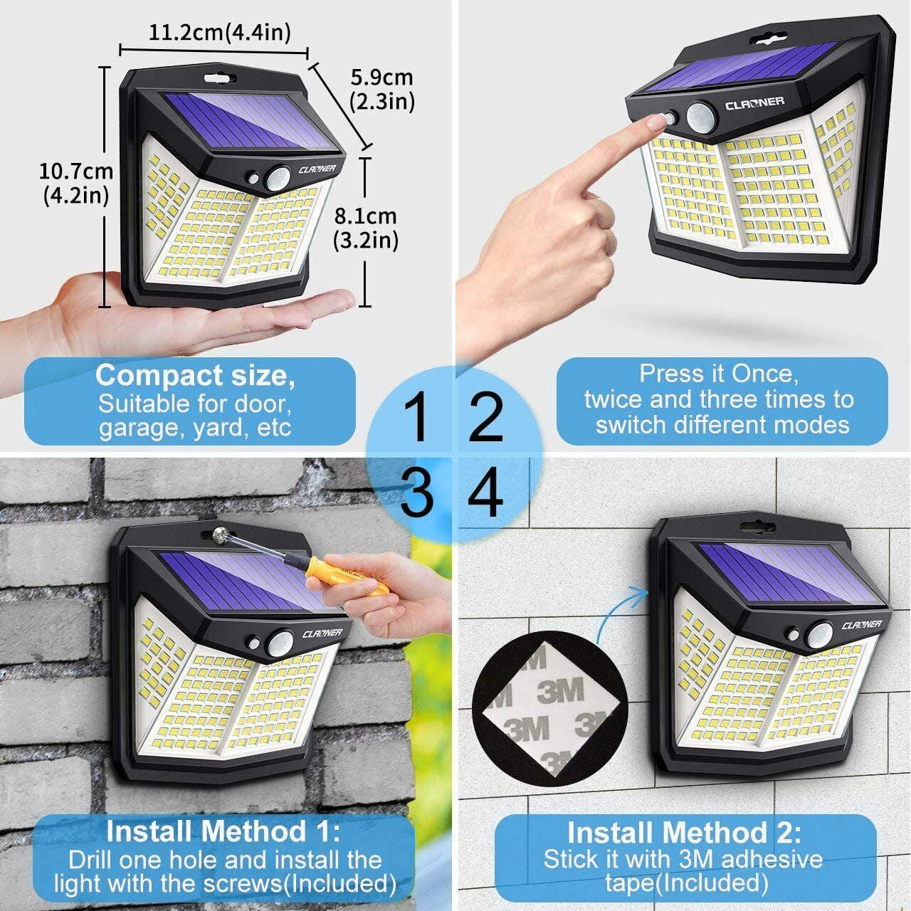 Motion Sensor Wall Light Outdoor - 128 LED Solar Power PIR Motion Sensor Security Light For Outdoor Apparel & Accessories - Tophatter Daily Deals