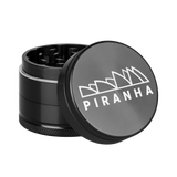 Piranha Aluminum Grinder | 3pc | 2" Black Metal Grinders - Tophatter Daily Deals