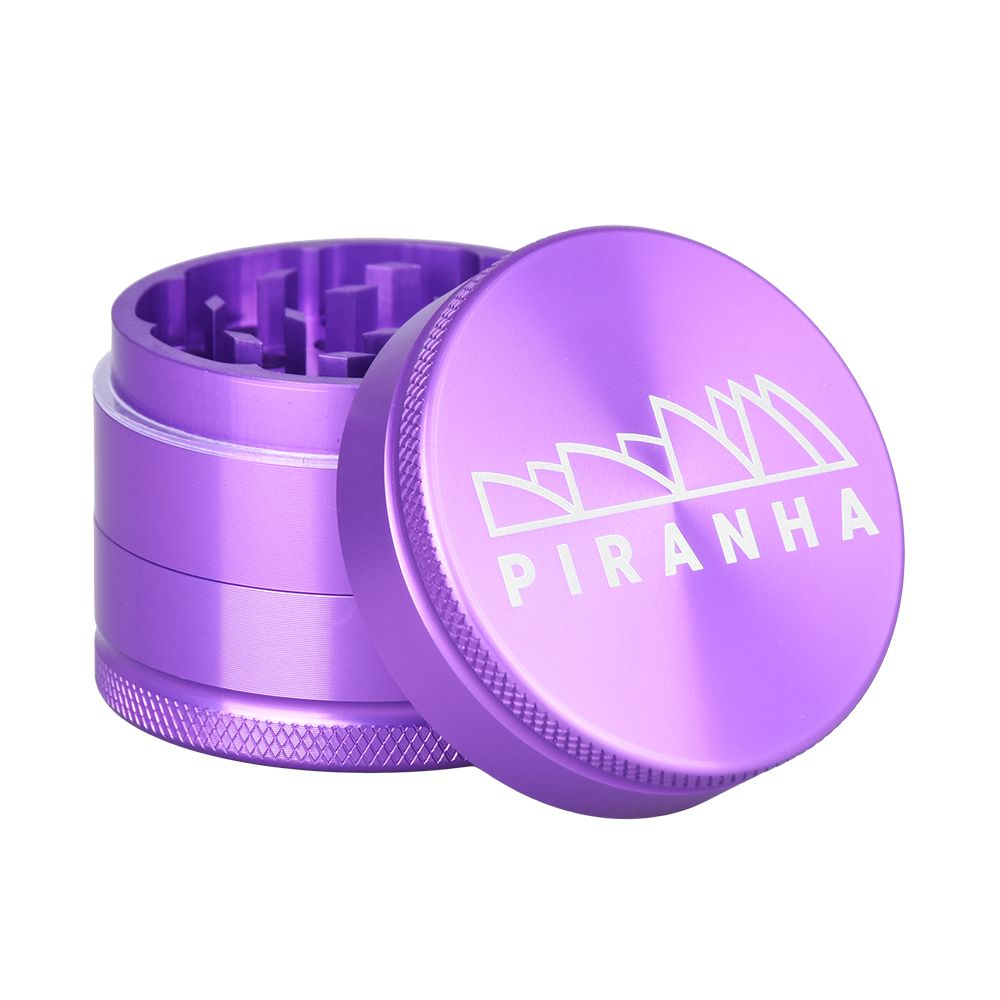 Piranha Aluminum Grinder | 3pc | 2" Purple Metal Grinders - Tophatter Daily Deals