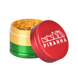 Piranha Aluminum Grinder | 3pc | 2" Rasta Metal Grinders - Tophatter Daily Deals