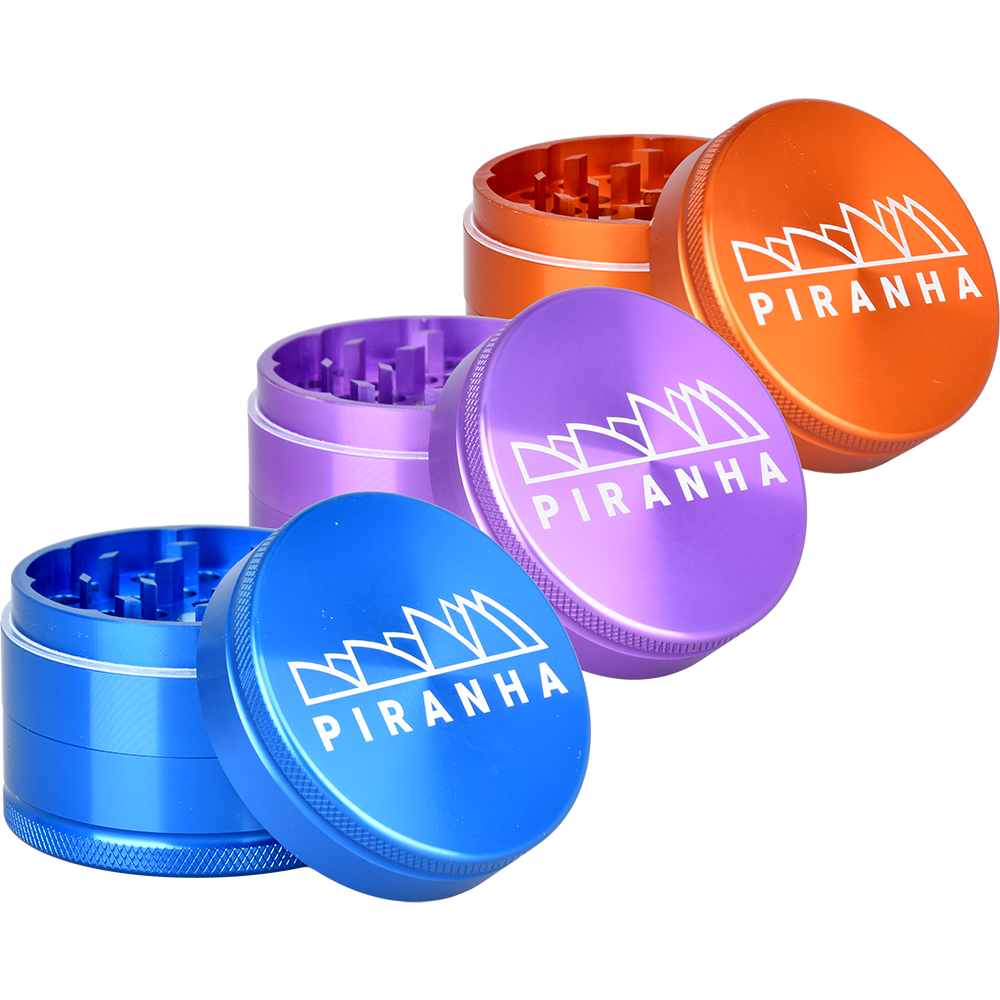 Piranha Aluminum Grinder | 3pc | 2.2" Grinders - Tophatter Daily Deals