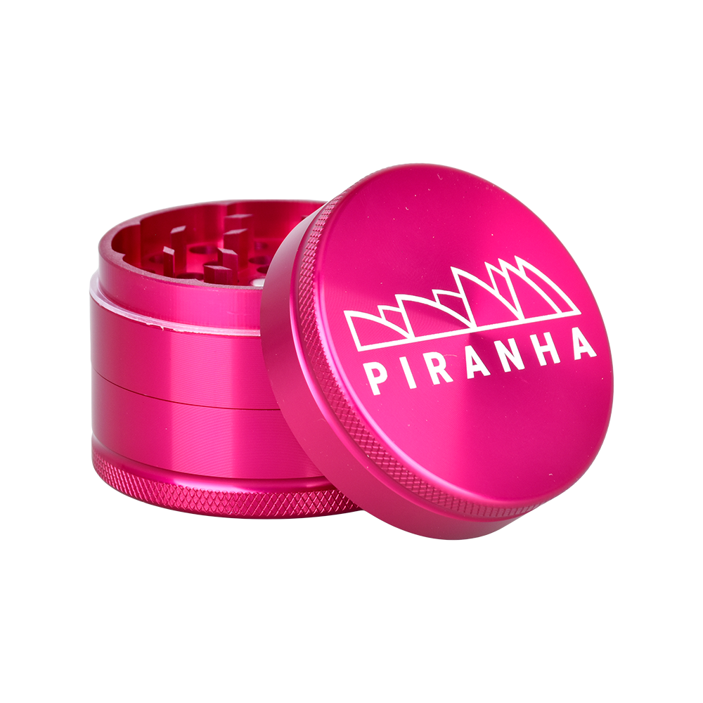 Piranha Aluminum Grinder | 3pc | 2.2" Hot Pink Metal Grinders - Tophatter Daily Deals