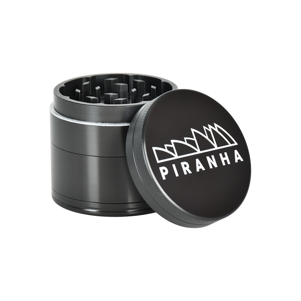 Piranha Aluminum Grinder | 4pc | 2" Gunmetal Grinders - Tophatter Daily Deals