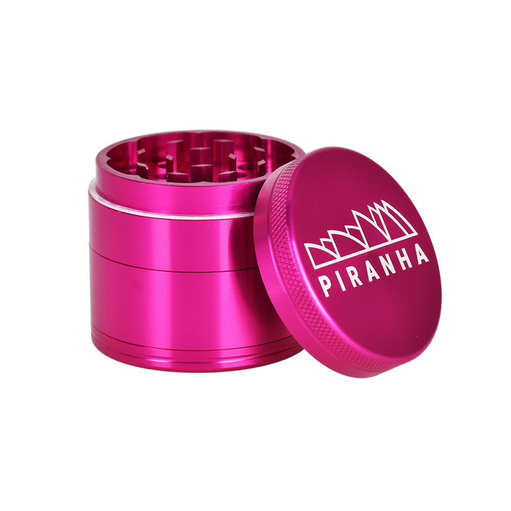 Piranha Aluminum Grinder | 4pc | 2" Hot Pink Metal Grinders - Tophatter Daily Deals