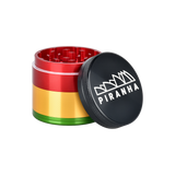 Piranha Aluminum Grinder | 4pc | 2" Rasta Metal Grinders - Tophatter Daily Deals
