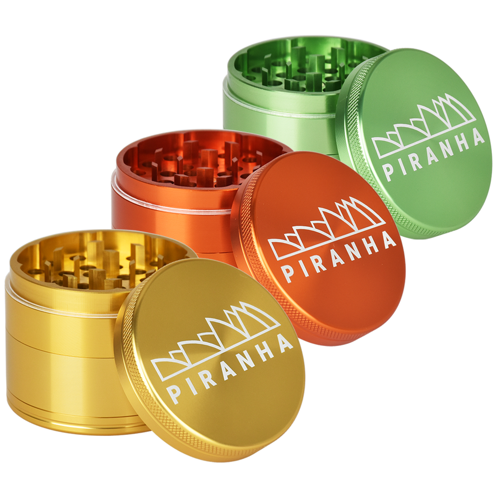Piranha Aluminum Grinder | 4pc | 2.2" Grinders - Tophatter Daily Deals
