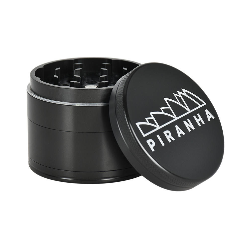 Piranha Aluminum Grinder | 4pc | 2.2" Gunmetal Grinders - Tophatter Daily Deals