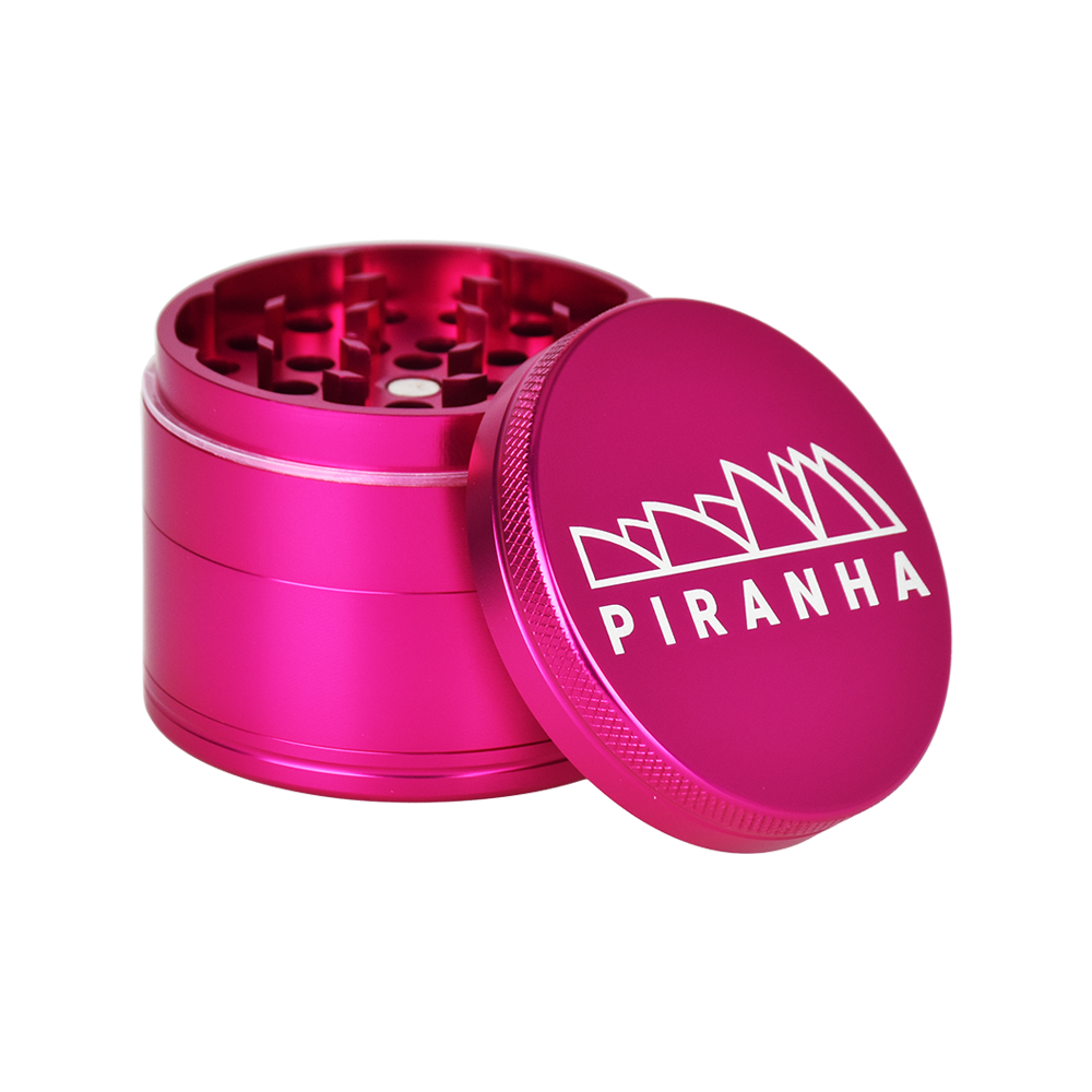 Piranha Aluminum Grinder | 4pc | 2.2" Hot Pink Metal Grinders - Tophatter Daily Deals
