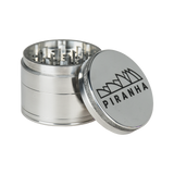 Piranha Aluminum Grinder | 4pc | 2.2" Silver Metal Grinders - Tophatter Daily Deals