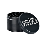 Piranha Aluminum Grinder | 4pc | 2.5" Black Metal Grinders - Tophatter Daily Deals