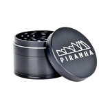 Piranha Aluminum Grinder | 4pc | 3" Black Metal Grinders - Tophatter Daily Deals