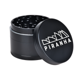 Piranha Aluminum Grinder | 4pc | 3.5" Black Metal Grinders - Tophatter Daily Deals