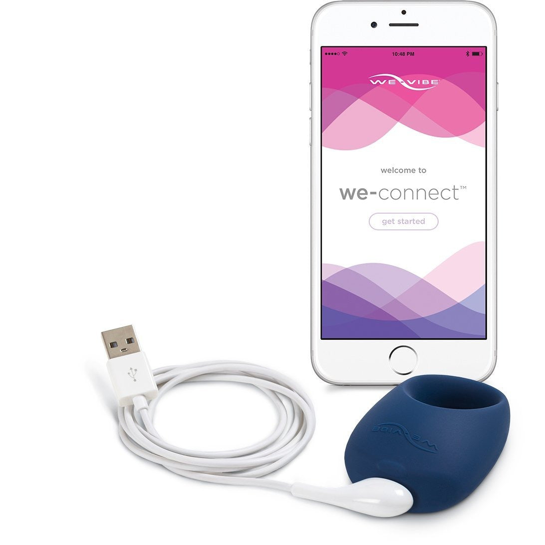 We-Vibe Pivot Vibrating Silicone Penis Ring in Midnight Blue Vibrating Cock Ring - Tophatter Daily Deals