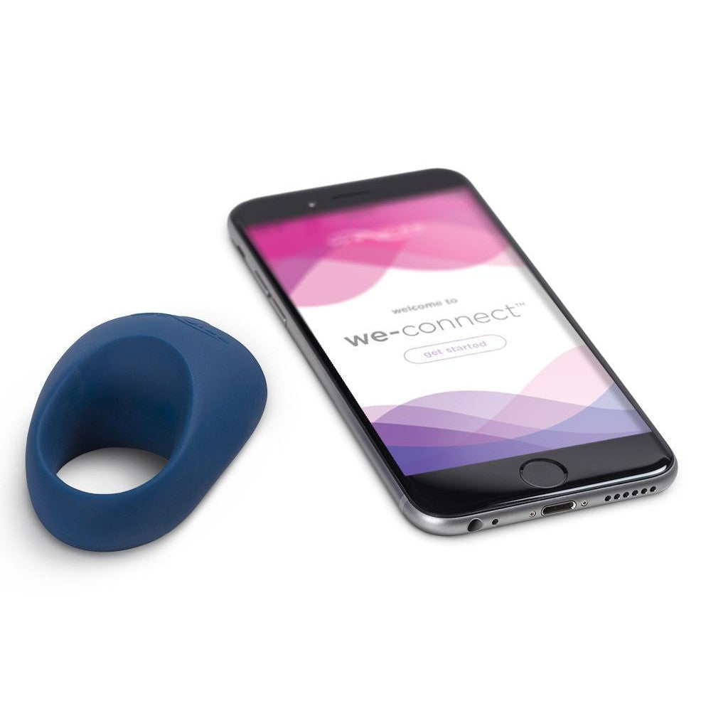 We-Vibe Pivot Vibrating Silicone Penis Ring in Midnight Blue Vibrating Cock Ring - Tophatter Daily Deals