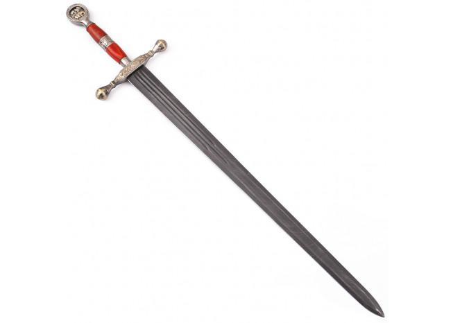 Saint George the Dragon Slayer Damascus Steel Medieval Sword swords - Tophatter Daily Deals