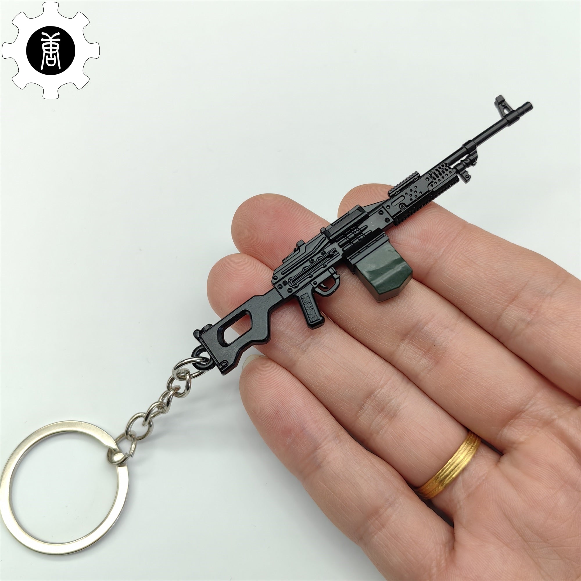 5 in 1 World Famous Machine Gun Keychain PKM - Tophatter Daily Deals