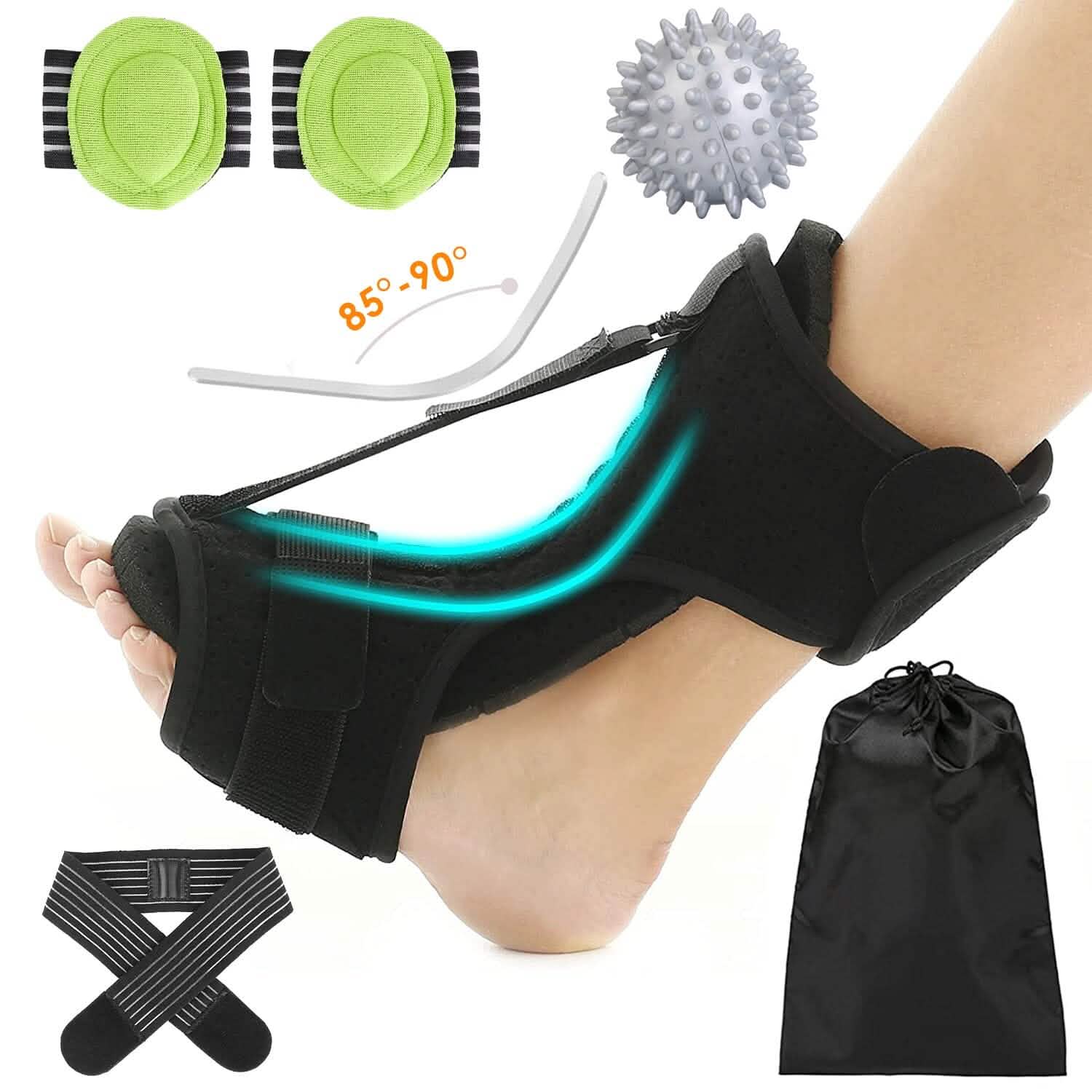 Plantar Fasciitis Night Splint Adjustable Foot Orthotic Brace Health & Wellness - Tophatter Daily Deals
