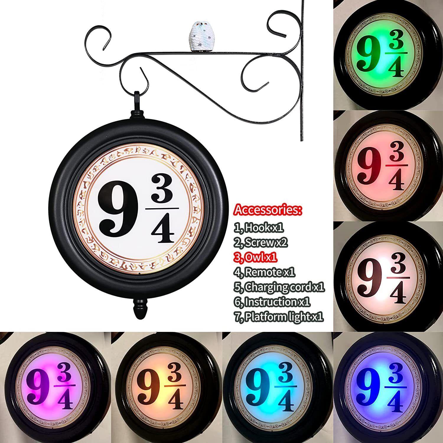 Hanging Night Light - Harry Potter 9 3/4 Night Hanging Wall Lamp Light Garden Decoration Kids Gift UK Festive & Franchise - Tophatter Daily Deals