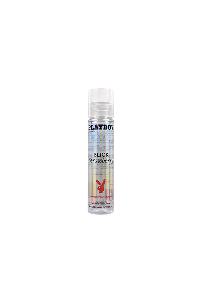 Playboy - Slick Strawberry Flavored Water Based Lubricant - Various Sizes 1oz Liquid - Tophatter Daily Deals