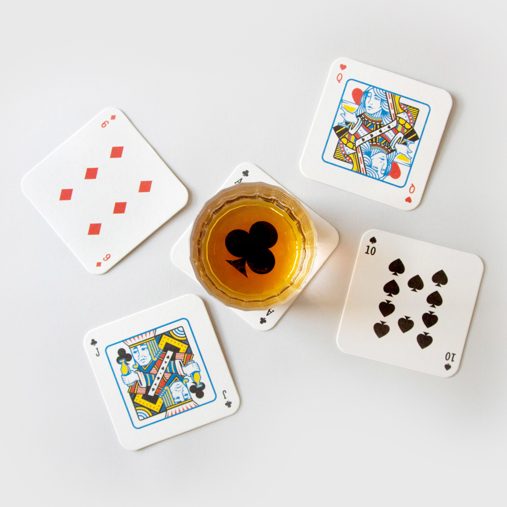 Playing Card Drink Mats Party Gadgets - Tophatter Daily Deals