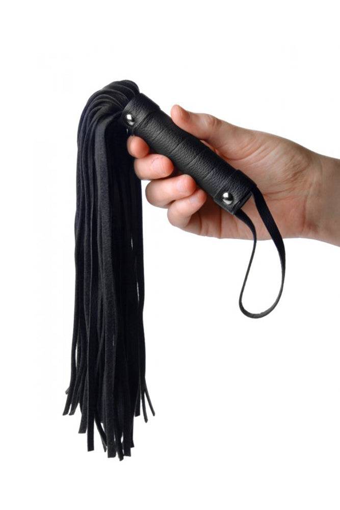 XR Brands - Strict - Pleather Pleasure Mini Flogger - Black BDSM - Tophatter Daily Deals