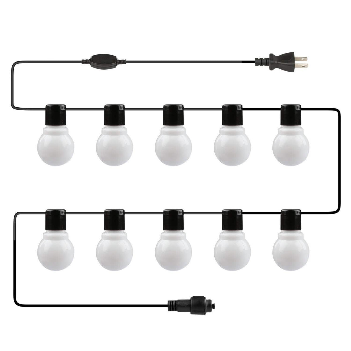 Plug-in Globe String Light Warm White Fairy Light Bulbs String & Fairy Lights - Tophatter Daily Deals