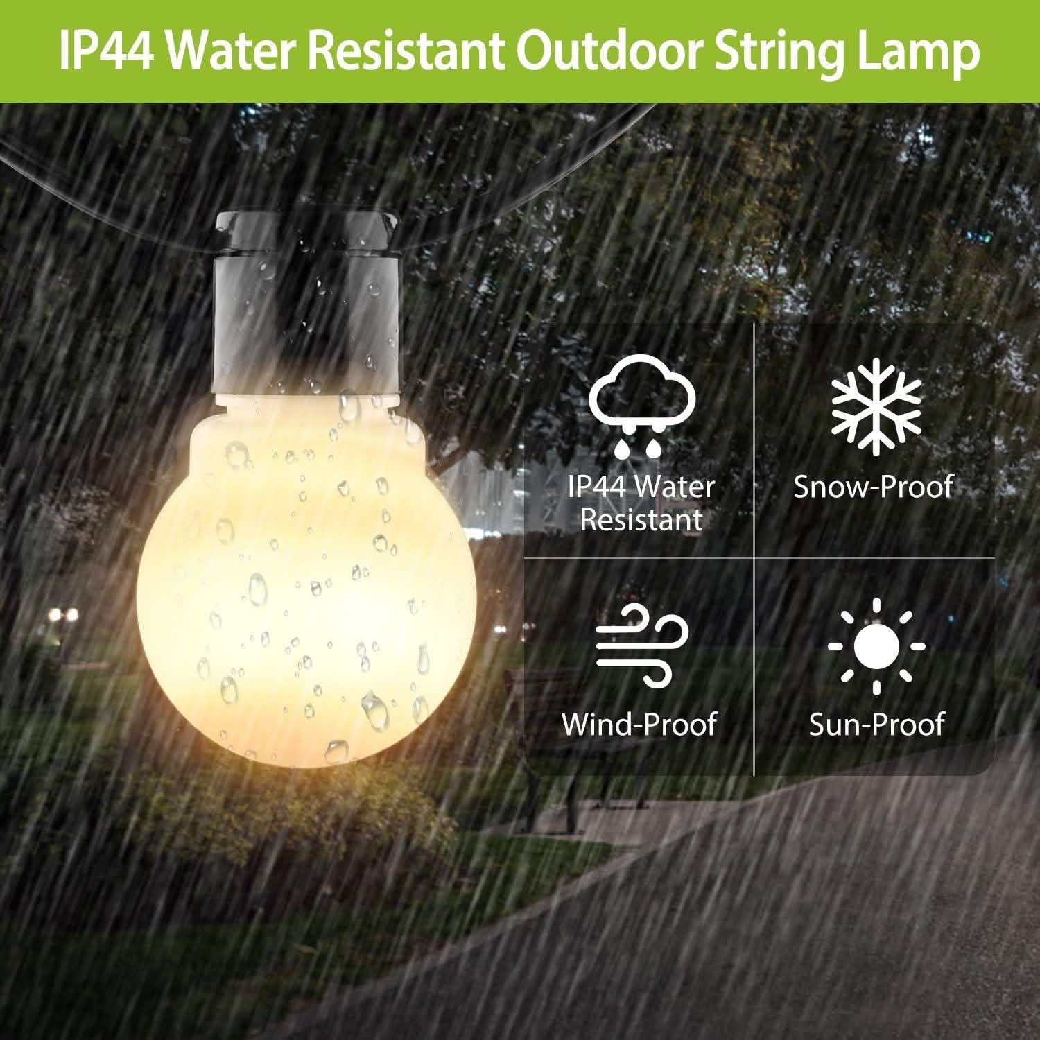 Plug-in Globe String Light Warm White Fairy Light Bulbs String & Fairy Lights - Tophatter Daily Deals
