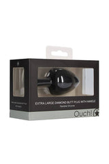 Ouch by Shots Toys - Diamond Butt Plug With Handle - Black - Assorted Sex Toy - Tophatter Daily Deals