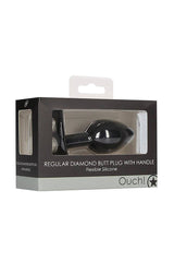 Ouch by Shots Toys - Diamond Butt Plug With Handle - Black - Assorted Sex Toy - Tophatter Daily Deals