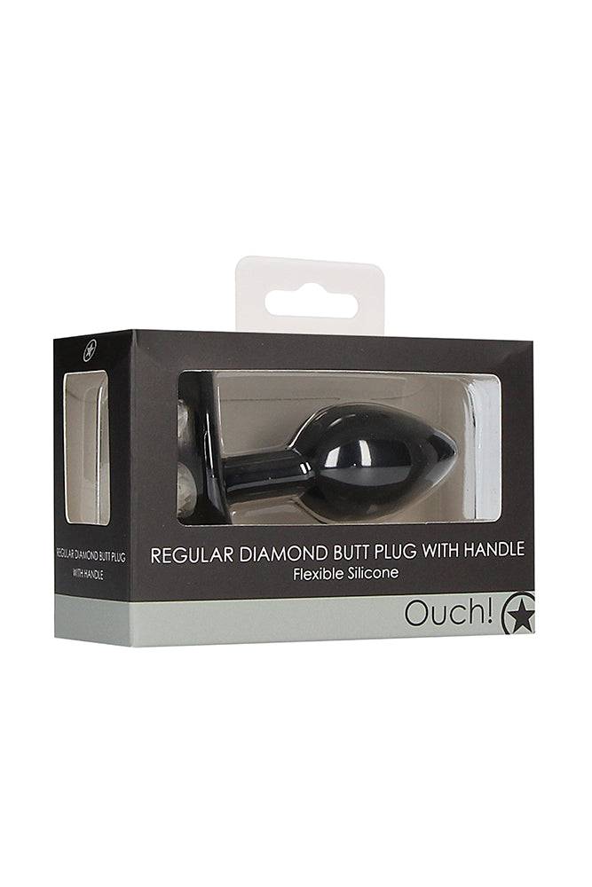 Ouch by Shots Toys - Diamond Butt Plug With Handle - Black - Assorted Sex Toy - Tophatter Daily Deals