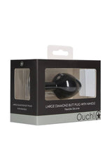 Ouch by Shots Toys - Diamond Butt Plug With Handle - Black - Assorted Sex Toy - Tophatter Daily Deals
