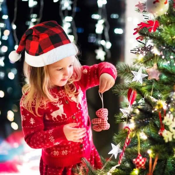 Plush Knitted Christmas Hat Seasonal Decor - Tophatter Daily Deals