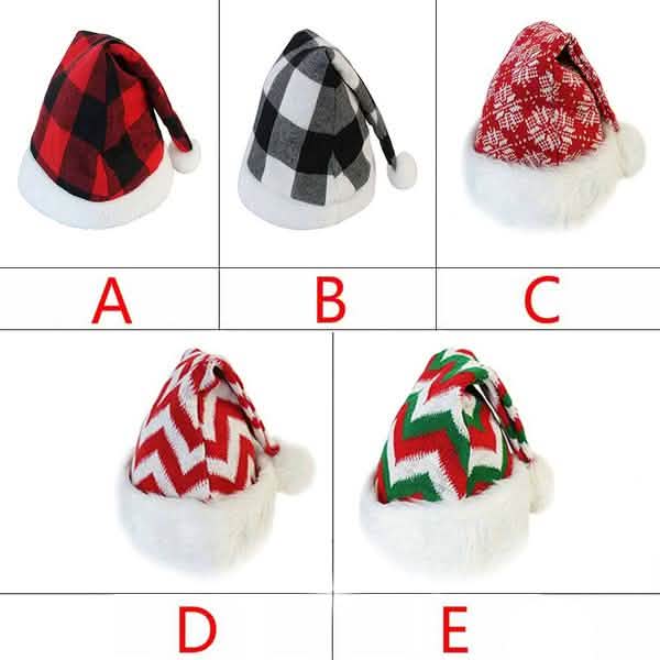 Plush Knitted Christmas Hat Seasonal Decor - Tophatter Daily Deals