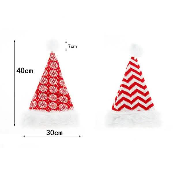 Plush Knitted Christmas Hat Seasonal Decor - Tophatter Daily Deals