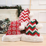 Plush Knitted Christmas Hat Seasonal Decor - Tophatter Daily Deals
