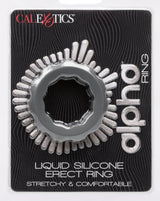 Alpha Liquid Silicone Erect Ring Stretchy Comfortable Gray Beaded Design > Cock Ring > Single - Tophatter Daily Deals