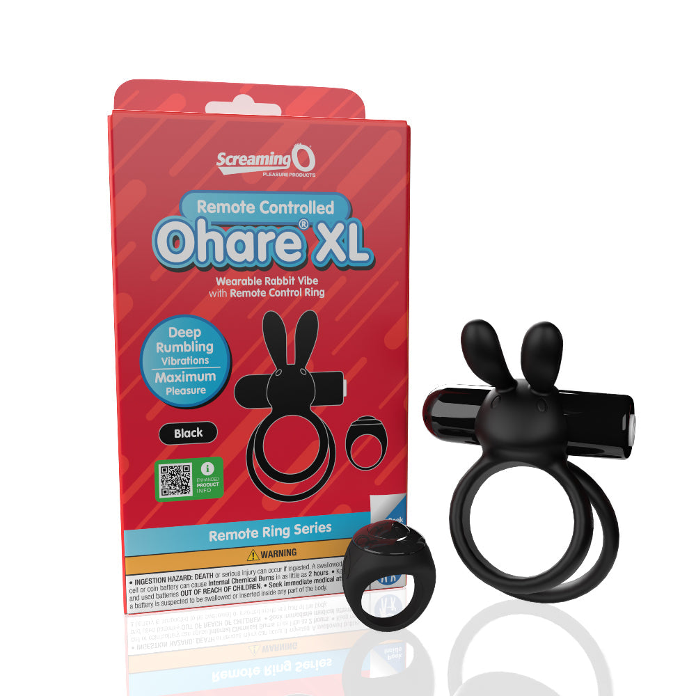 Ohare XL (Black) – Rechargeable Waterproof Remote Control Rabbit Vibrator > Sex Toys > Couples Toys - Tophatter Daily Deals