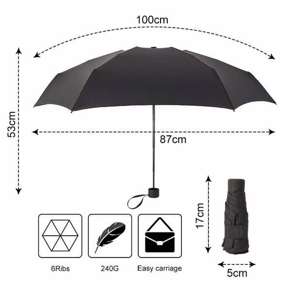 Pocket Folding Umbrella Outdoor Recreation - Tophatter Daily Deals