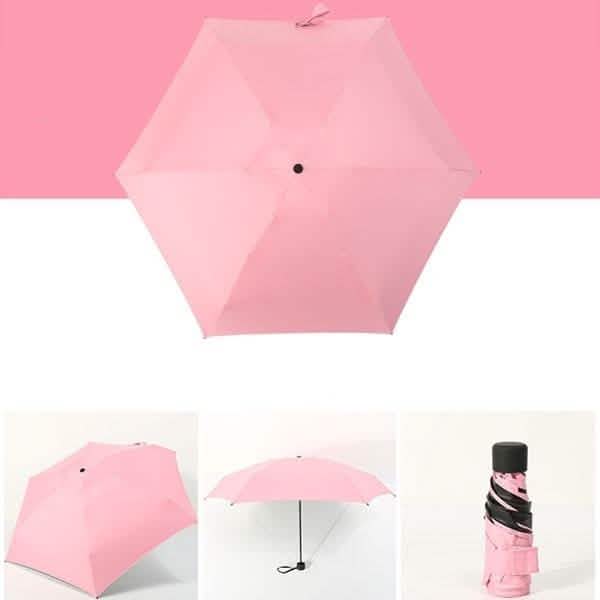 Pocket Folding Umbrella Pink Outdoor Recreation - Tophatter Daily Deals