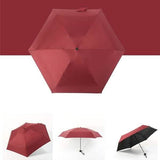 Pocket Folding Umbrella Wine Red Outdoor Recreation - Tophatter Daily Deals