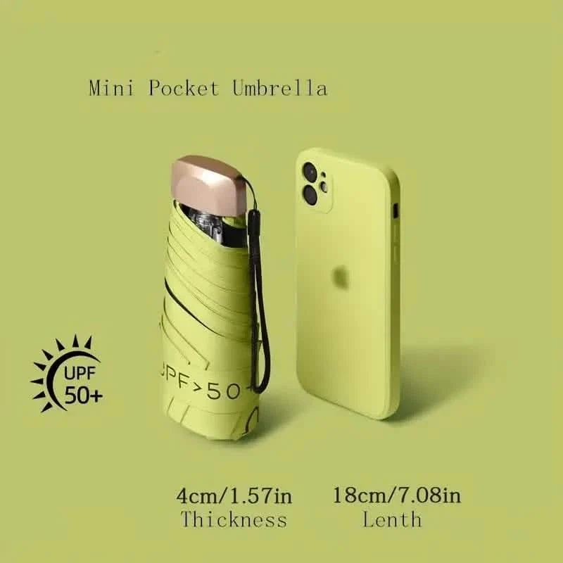 Pocket Windproof UV50 Anti-sunburn Rain Umbrella Outdoor Recreation - Tophatter Daily Deals