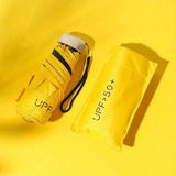 Pocket Windproof UV50 Anti-sunburn Rain Umbrella Yellow Outdoor Recreation - Tophatter Daily Deals