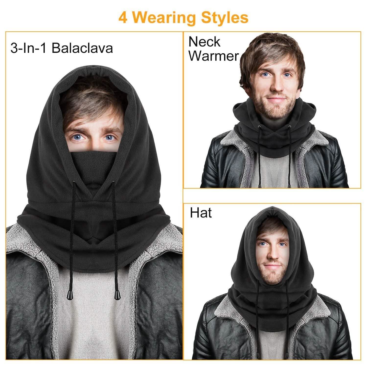 Polar Fleece Ski Mask Winter Thermal Balaclava Hat Hats - Tophatter Daily Deals